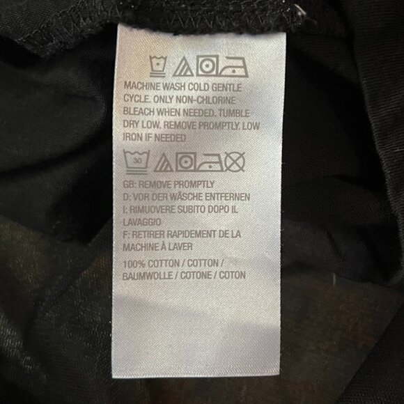 LOGO Lavish Black Sleeveless Cotton Tank w/Sheer Black Lacy Overlay, Size XXS - Picture 5 of 7